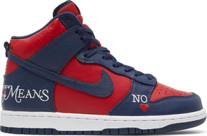 Nike SB Dunk High Navy Supreme By Any Means